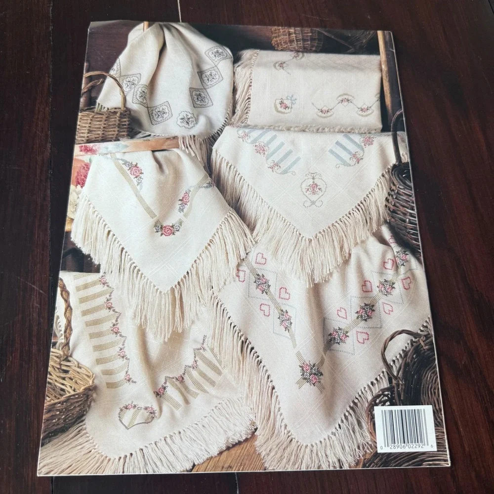 Vintage Cross Stitch Pattern Booklets Paula Vaughan Rose Garden Leisure Arts 3pc